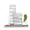 Modern architecture multi-storey building design abstract architectural sketch