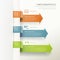 Modern arrow bar chart infographic elements