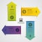 Modern arrow origami style number options banner. Vector illustration. Infographics