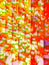 Modern Art Digital Pixel Art Wallpaper Green Orange Trippy