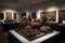 modern art gallery with display of intricate, edible chocolate sculptures