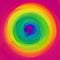 Modern art geometric swirl background - full spectrum rainbow colored - hot pink