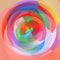 Modern art geometric swirl background - pastel full spectrum colored