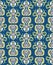 Modern Art Nouveau style elements blue pattern