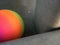 Modern art rainbow sphere geometric shapes in space
