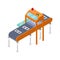 Modern assembly line isometric 3D icon