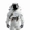 Modern Astronaut Standing  on White