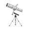 Modern astronomical telescope on tripod, optical device vector illustration