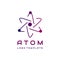 Modern atom vector logo template