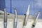 modern attachments for dental treatment on a light background. Dental care and treatment dentistry