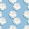 Modern background seamless pattern with 3d white sakura