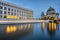 The modern backside of the City Palace, the Cathedral and the river Spree