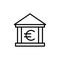 Modern bank line icon.