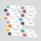 Modern banner button with social icon design options. Vector ill