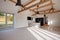 Modern barn kitchen with vaulted ceiling