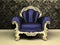 Modern Baroque armchair with decorative frame