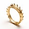 Modern-baroque Gold Leaf Ring With Twisted Branches