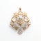 Modern-baroque Gold Pendant With Diamonds, Pearls, And Symbolic Details
