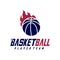 Modern Basketball Sport Logo Design Vector Template. Modern Basketball Emblem logo icon Symbol