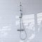 Modern Bathing Metallic Chrome Shower Wall System with Faucet. 3d Rendering