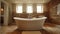 Modern Bathroom With Clawfoot Tub and Window