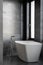 Modern bathroom with contemporary interior design at home