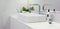 Modern Bathroom interior 3d rendering minimalistic, bright