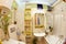 Modern Bathroom in yellow and blue vivid colors