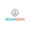 Modern BEACH GEAR Colorful Anchor logo design