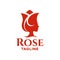 Modern beauty flower red rose logo.