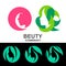 Modern beauty logo. Vector illustration.