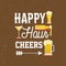 Modern Beer Happy Hour Card Illustration