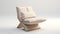 Modern Beige Reclining Chair: Ambient Occlusion Design With Soft Minimalism