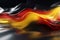 Modern Belgium flag in twisted waves: 3D render and industrial desig