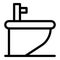 Modern bidet icon, outline style