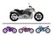 Modern Bike Design Grey Scooter Set Motorbikes