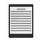 Modern black ebook tablet pc isolated on white vector.