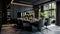 modern black interior background