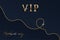 Modern black vip background with golden lines, text. Elegant design for business, loyalty, bonus, greeting card, gift certificate