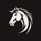 Modern Black And White Horse Head Logo Illustration