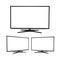 Modern blank flat screen TV set isolated