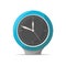 Modern blue analog clock icon