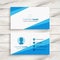 Modern blue company business card