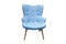 Modern blue furniture isolated