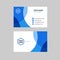 Modern blue geometric business card design