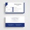 Modern blue light business card template