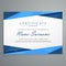 Modern blue triangle certificate template