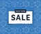 Modern blue vector geometric sale banner design