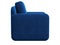 Modern blue velvet upholstery cushioned armchair. 3d render