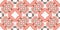 Modern boho geometric floral quilt style seamless border pattern. Shabby chic scandi repeat trim edge background with